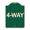 Signmission Designer Series Sign-4-Way, Green & Tan Heavy-Gauge Aluminum Sign, 24" x 18", G-1824-24374 A-DES-G-1824-24374 - alternate 1